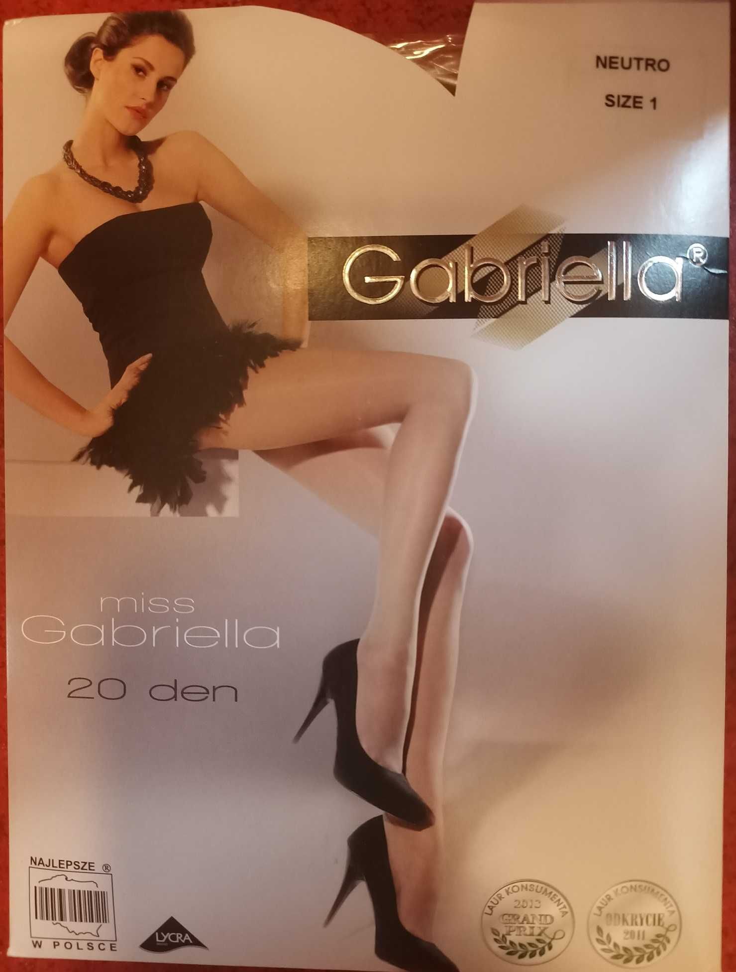 Cienkie rajstopy Gabriella Classic 20 DEN ecri - rozmiar 1/XS - NOWE