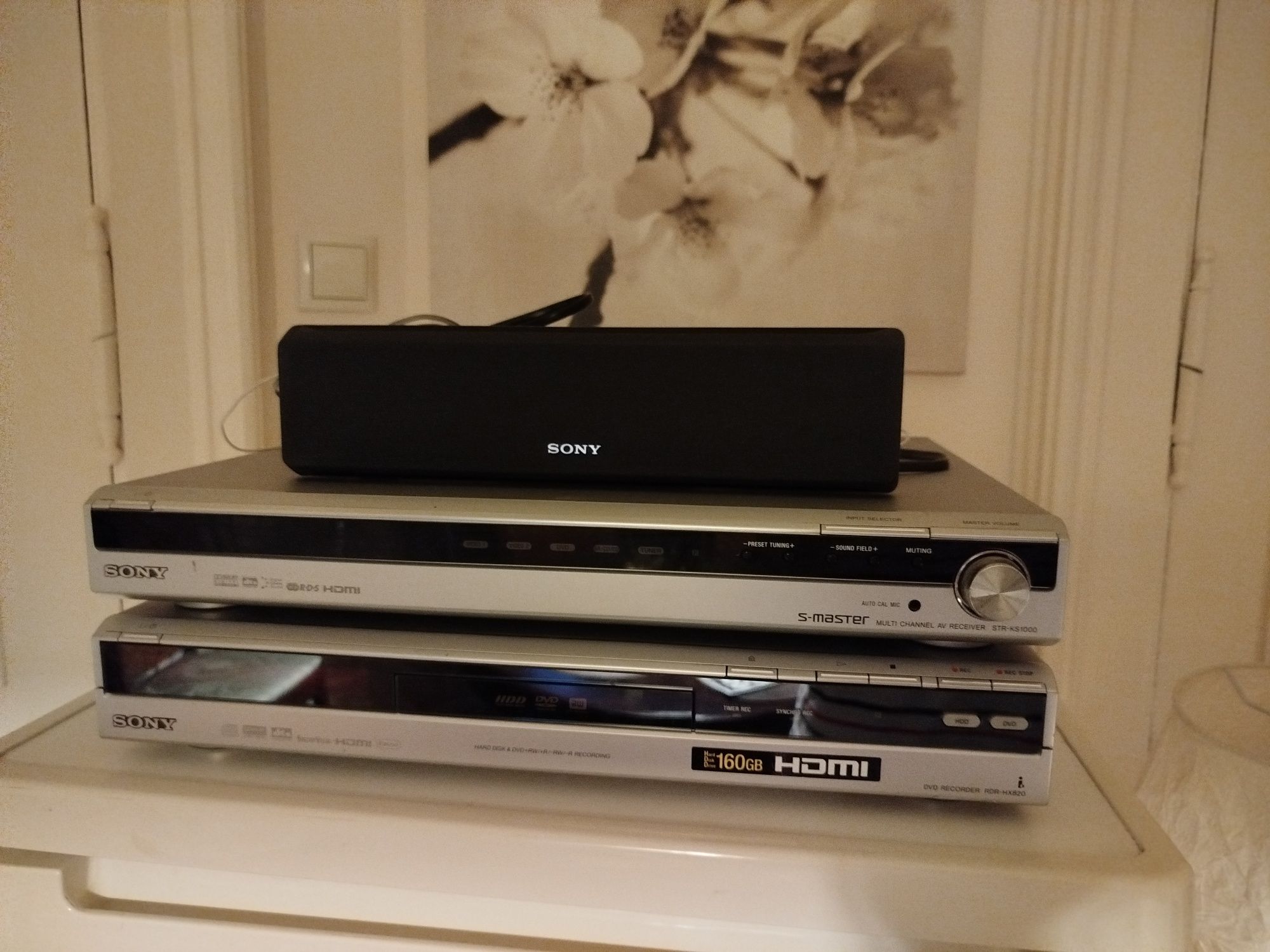 Kino domowe Sony - wzmacniacz + dvd z nagrywarką