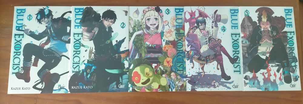 Mangas Blue Exorcist, Volumes 1 ao 5 em Português