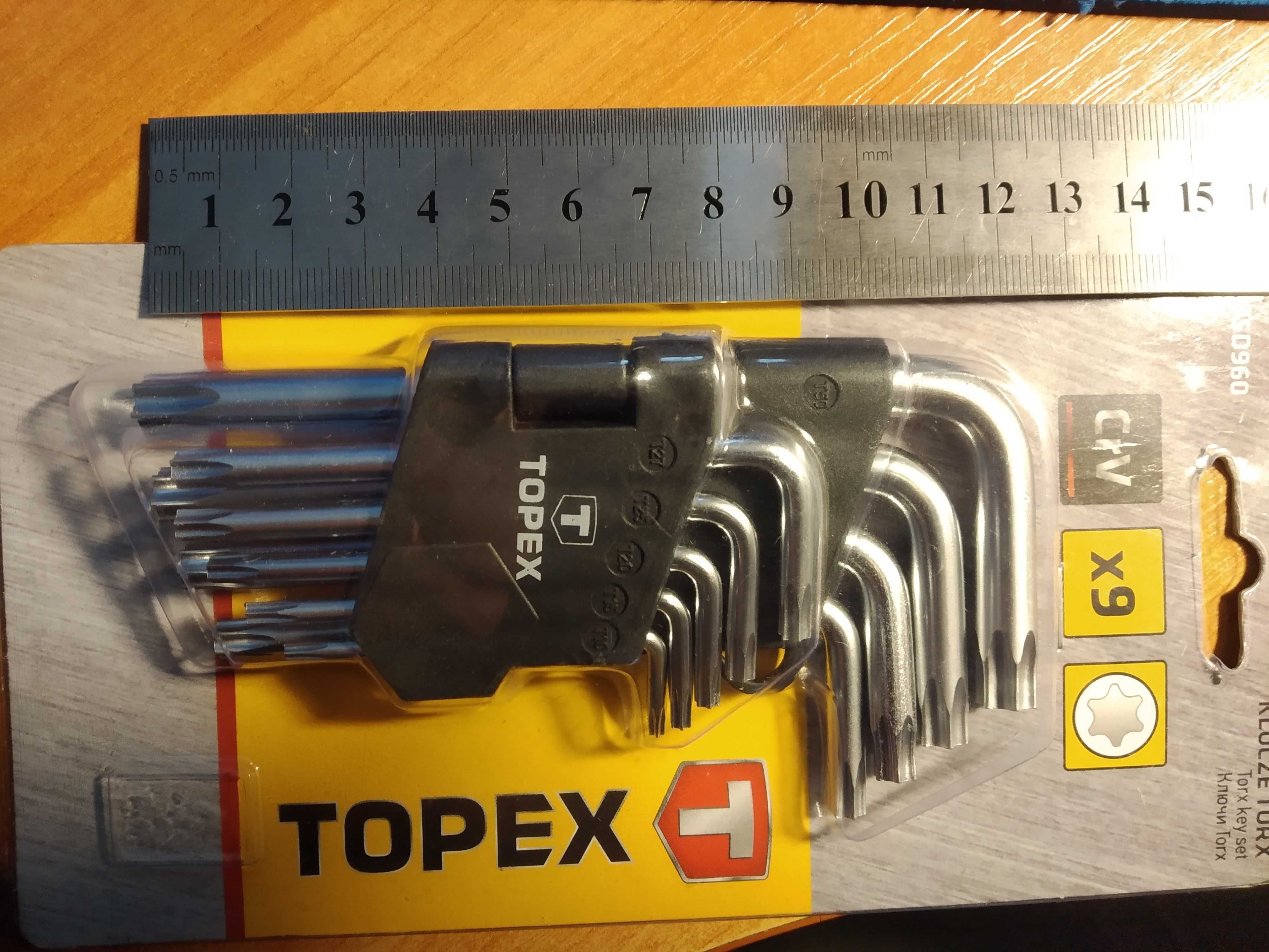 Ключі TOPEX Torx набір 9 шт шестигранні для авто