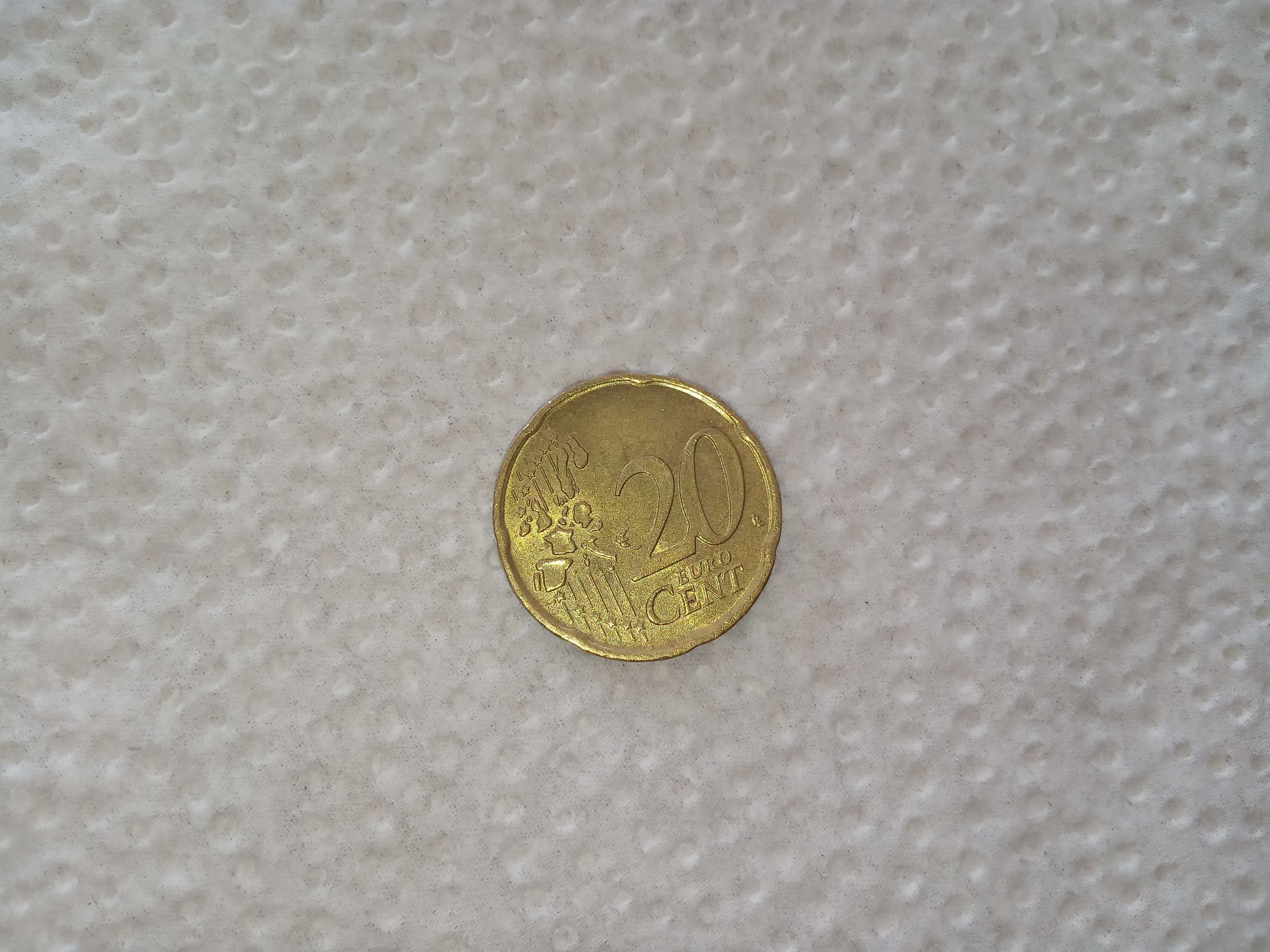 Moneta MENNICZA Włochy 20Euro Cent 2002r