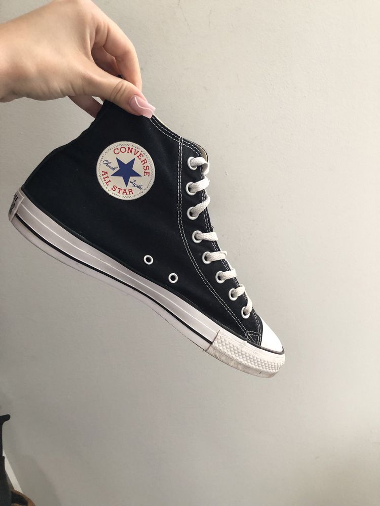 Trampki converse all star dlugie czarne roz.43