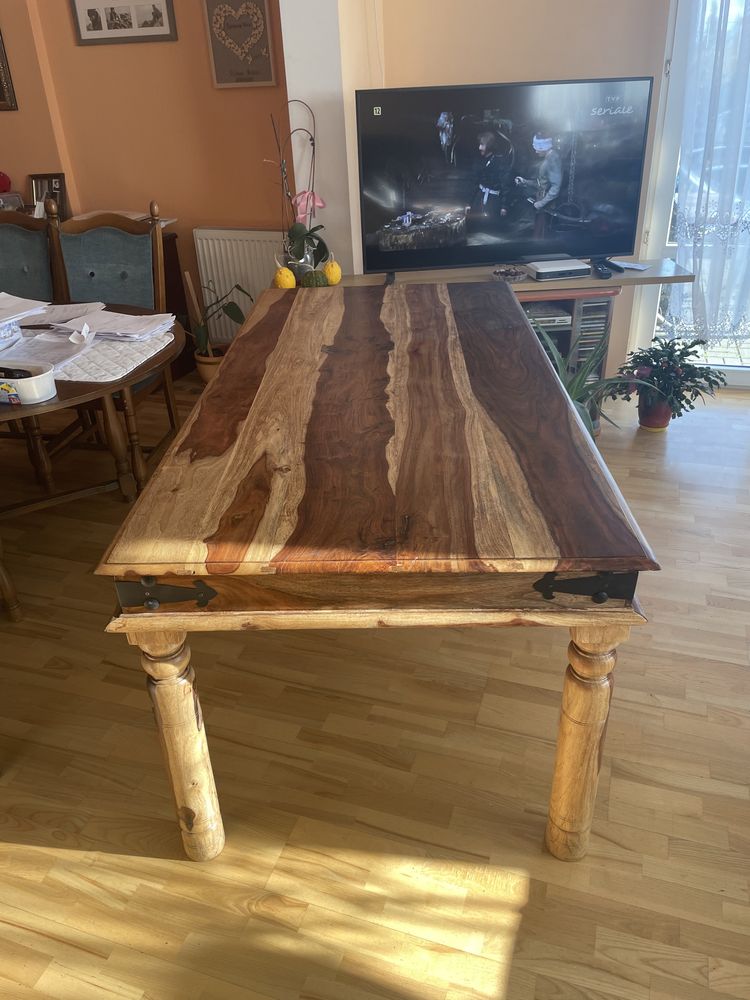 Stół duży drewniany olejowany 90x180