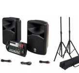 Głośniki + mikser + stojaki Yamaha Stagepas 400bt
