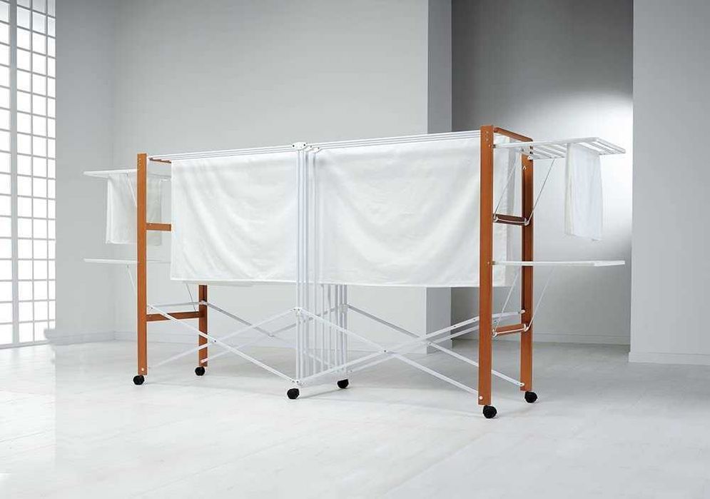 Suszarka Na Pranie Drewno Bukowe, Aluminium, Foppapedretti Allungo