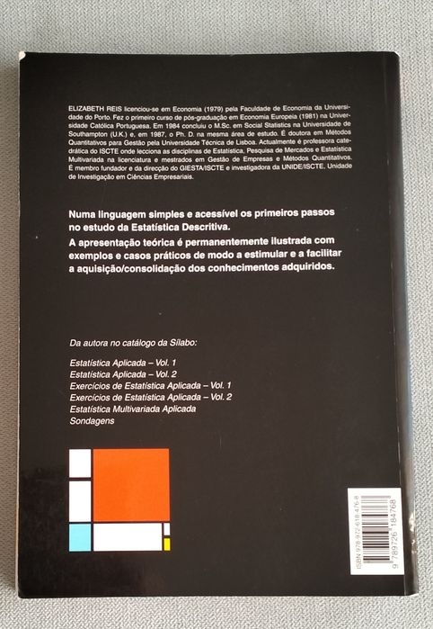 Livro Estatística Descritiva Edições Sílabo 7 edição