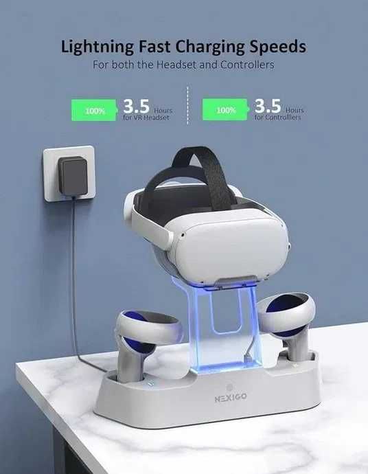 Stacja ładująca do zestawu słuchawkowego i kontrolera do Oculus Quest2