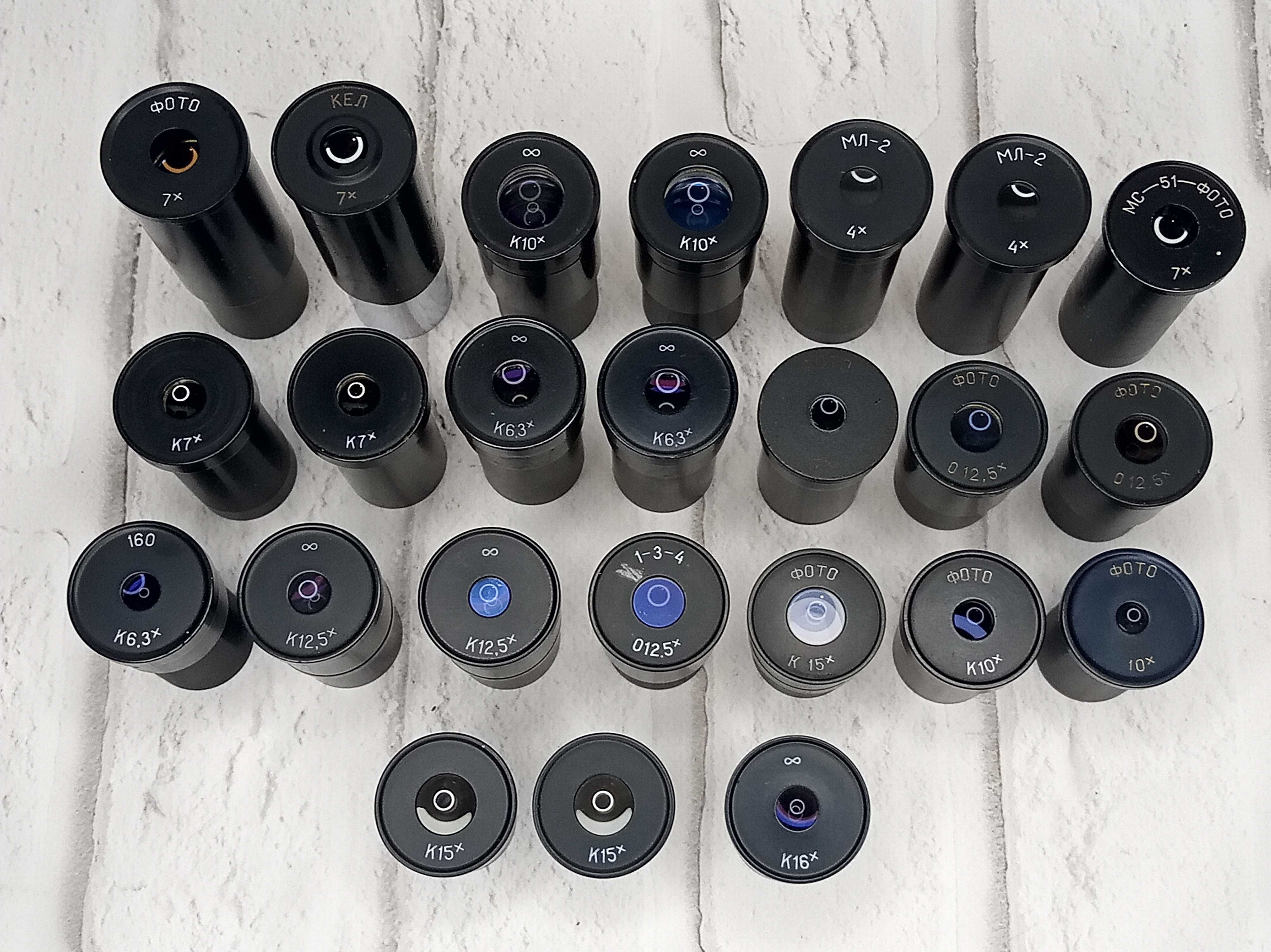 Окуляри мікроскопів Ломо Биолам МБИ Метам PZO МБС Carl Zeiss Reichert