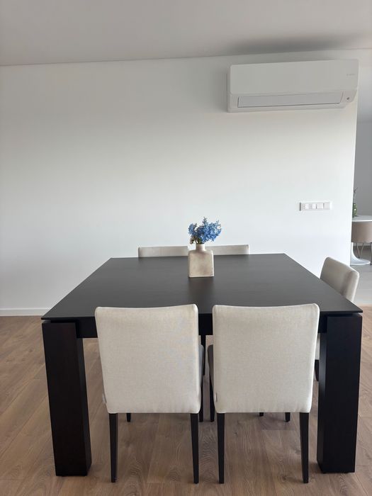 Mesa de jantar quadrada 1,40 m