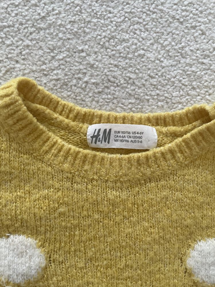 Sweter H&M dla dziewczynki od 4 do 6 lat rozmiar 110/116