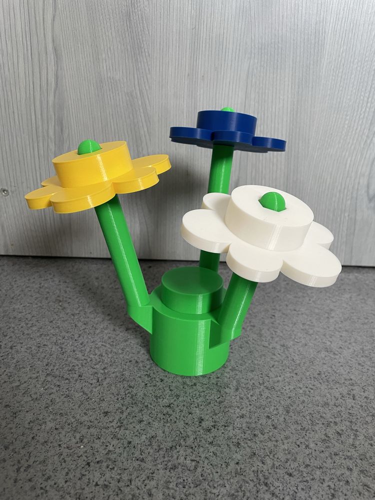 Duży kwiatek ozdoba jak LEGO 3742 druk 3D