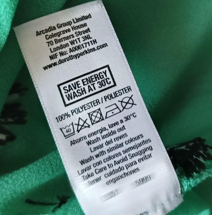 Dorothy Perkins wizytowa bluzka zielona z wiązaniem pod szyją 18/ 46