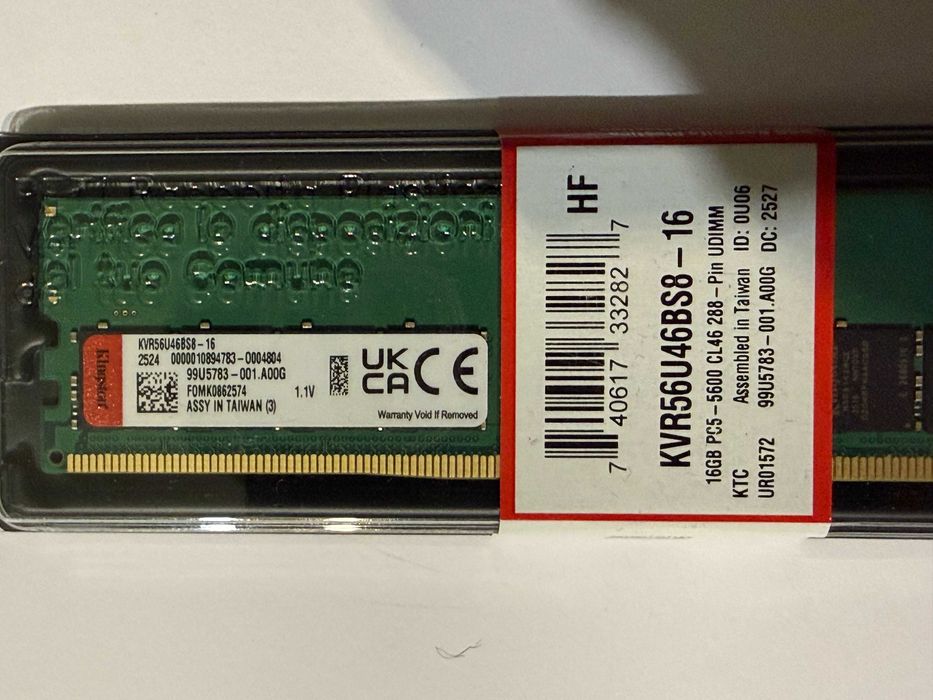 Pamięć DDR5 Dimm 16GB Kingston 5600 CL46