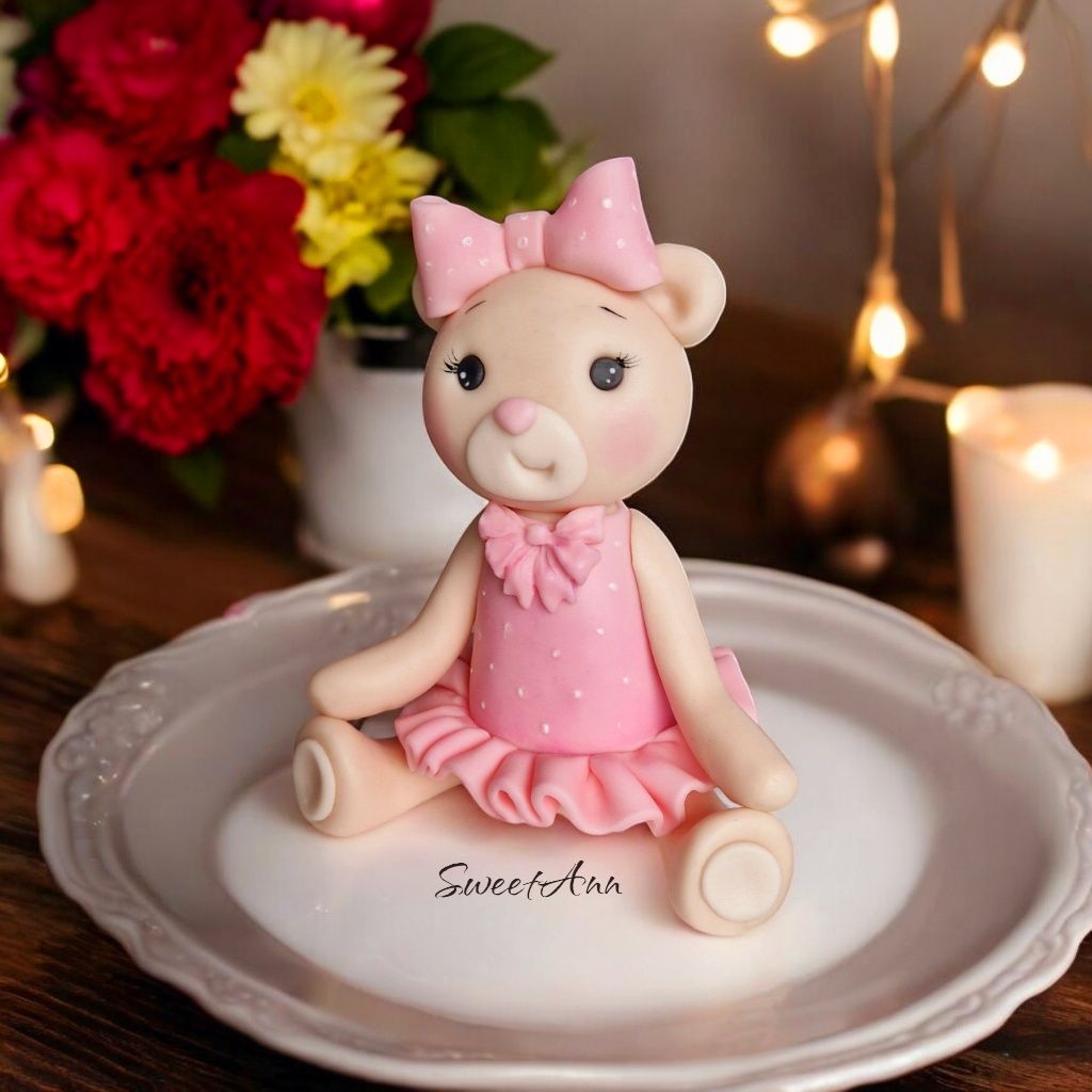 Miś misia figurka na tort