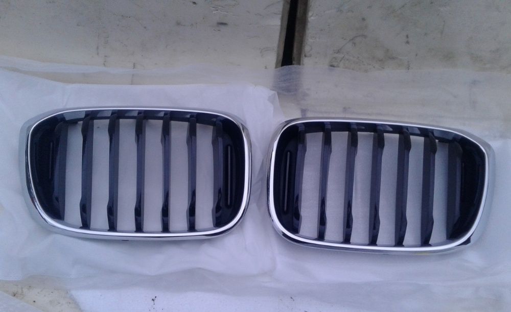 BMW X3 Grill Nerki Prawa Lewa Przód Komplet G01 G02 Nowy Gril Oryginał