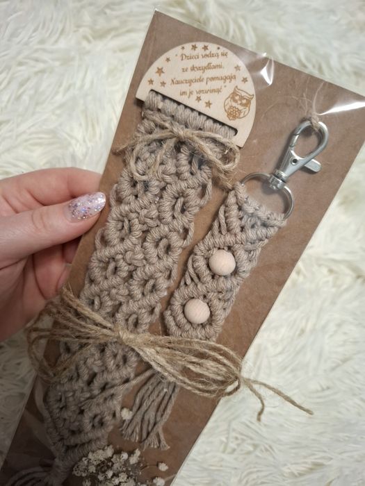 Zakładka do książki + breloczek dla nauczyciela i wychowawcy handmade
