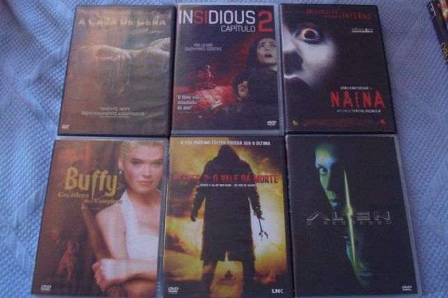 lote 12 dvds originais de terror alien,massacre no texas, etc