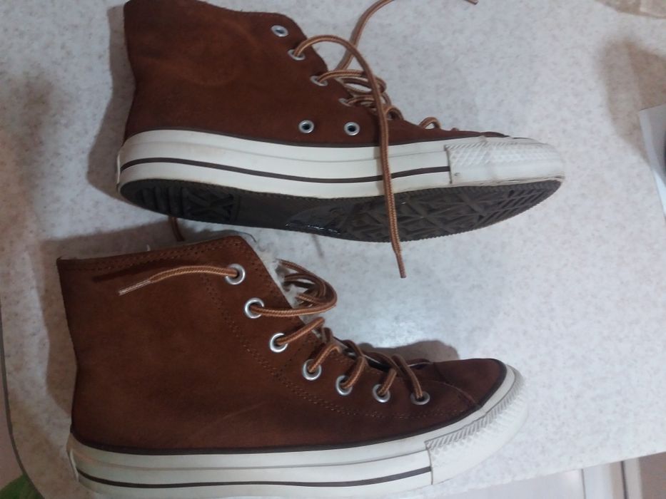 Замшевые демисезонные хайтопы Converse
