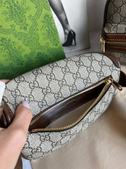 Сумка бананка жіноча Gucci гуччи гучі GG женская шкіряна сумочка