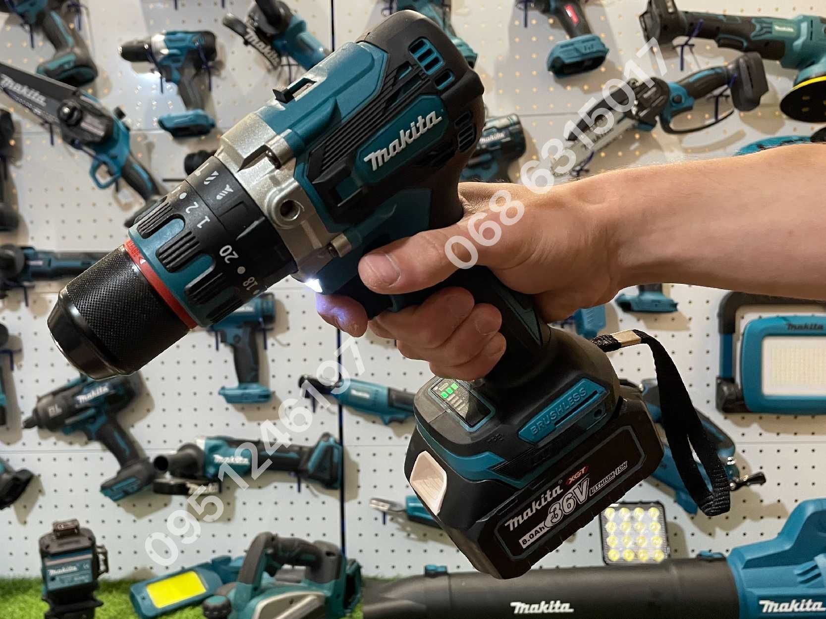 Шуруповерт акумуляторный  Makita DHP 485 шурупокрут набор инструментов