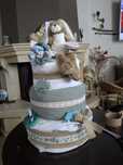 Tort z pampersów baby shower