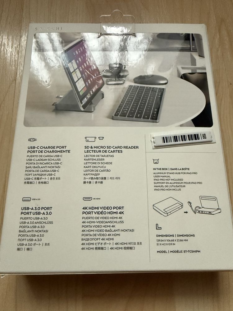 Satechi aluminium stand hub for Ipad pro