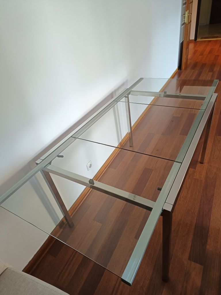 Mesa de Vidro Extensível