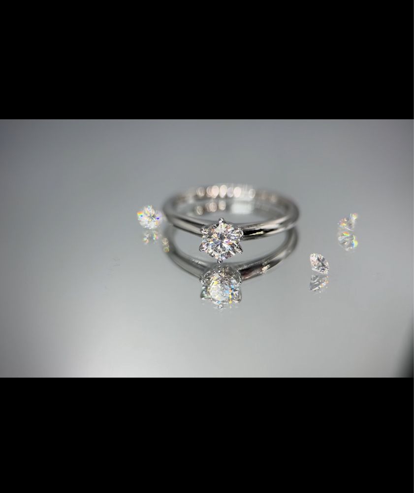 Каблучка з діамантом 0.50ct GIA помолвка заручальна обручальное кольцо