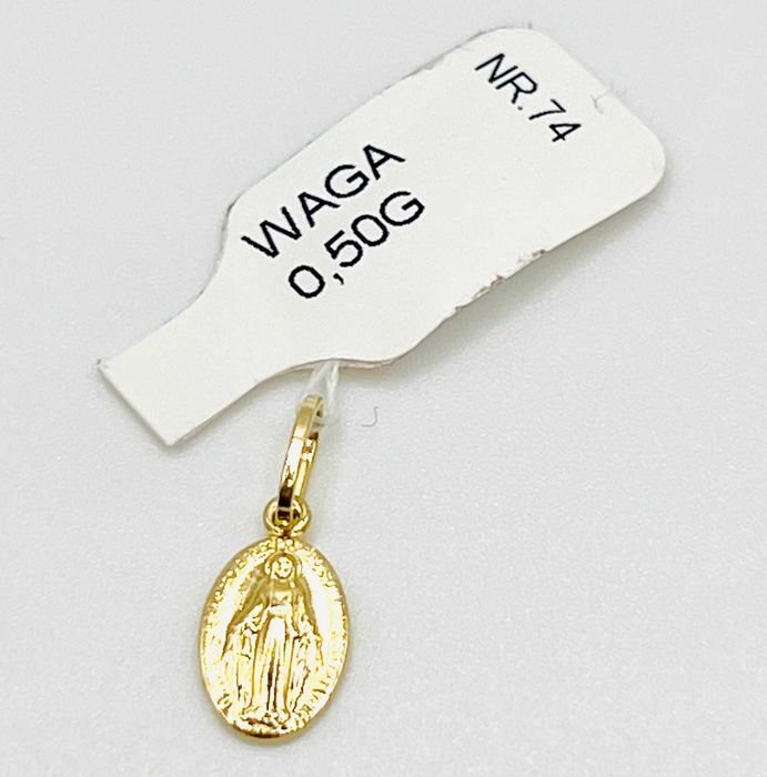 NOWA Złota Zawieszka W. 0.50g, P. 585, NR74 KRZY