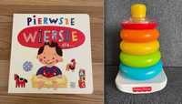 Książka Pierwsze wiersze Brzechwa + Piramidka z kółkami Fisher Price