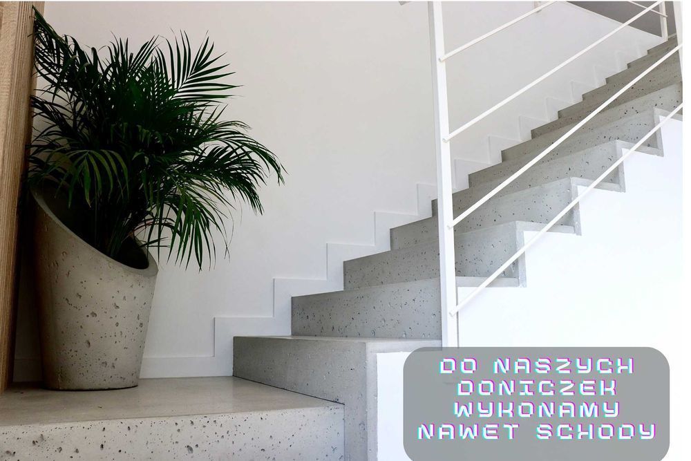Donice z betonu architektonicznego w komplecie z tarasem ogrodzeniem!