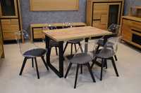 (813) Zestaw stołowy , stół + 4 krzesła, nowe od ręki 1445 zł