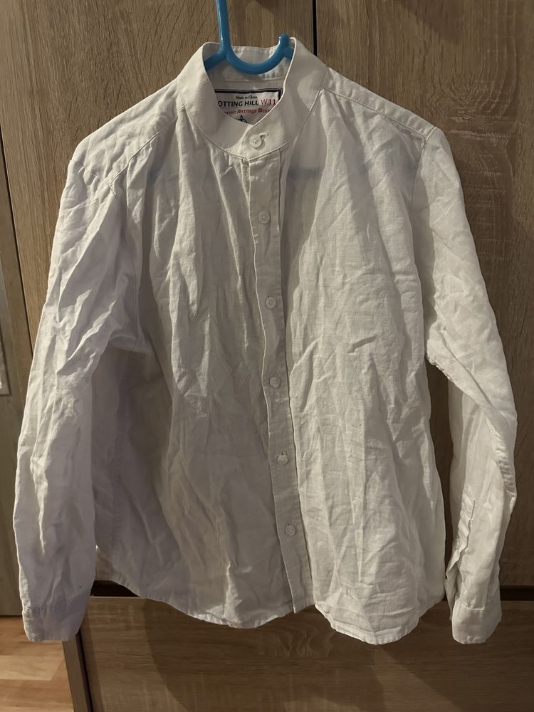 Biala koszula dla chłopca rozmiar 134