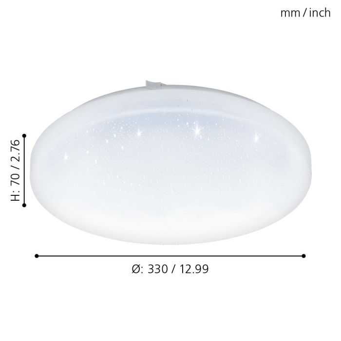 Plafon LED 33 cm 3000K biały lampa ścienna / sufitowa 0063