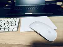 3 x Apple. Apple Magic Keyboard + Mouse + Trackpad White:  jak nowy