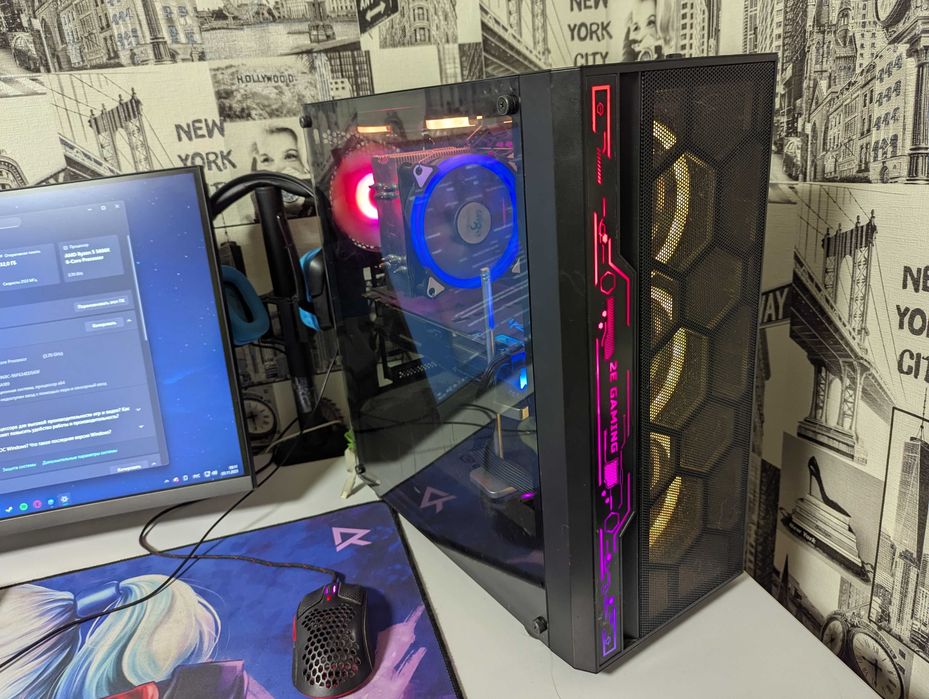 Игровой компьютер! Ryzen 5 5600X | 32Gb RAM | GTX 1070TI | NVMe