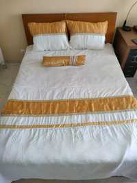 Conjunto cama com almofadas cetim