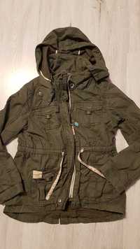 H&M kurtka jesienna wiosenna parka khaki roz. 146