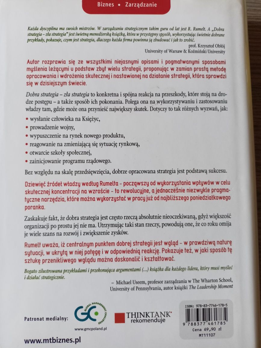 Dobra strategia Zła strategia Richard P. Rumelt