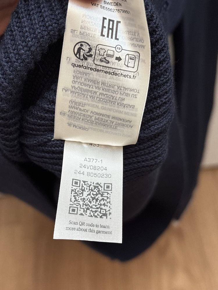 Sweater Malha Azul Escura GANT (L) NOVA