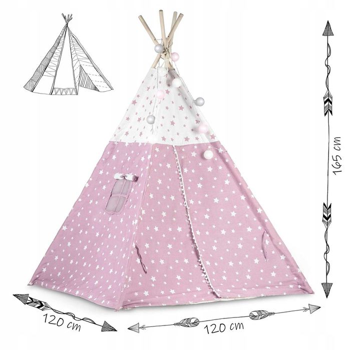 Namiot Boho Tipi dla dziewczynki