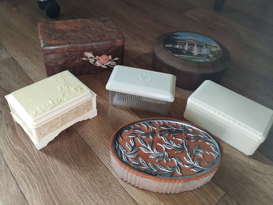 Шкатулки СССР, бакелит, пластик. Винтаж.