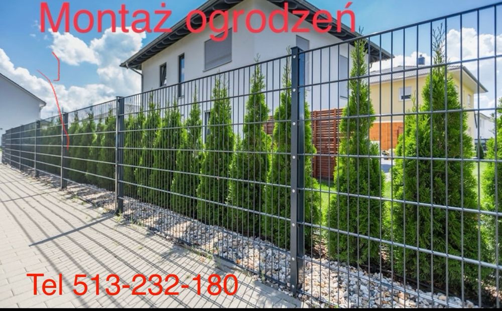 Ogrodzenia betonowe, panele ogrodzeniowe, siatka, montaż