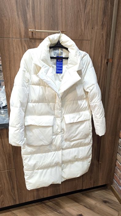 Білосніжний пуховик, пуховик пальто