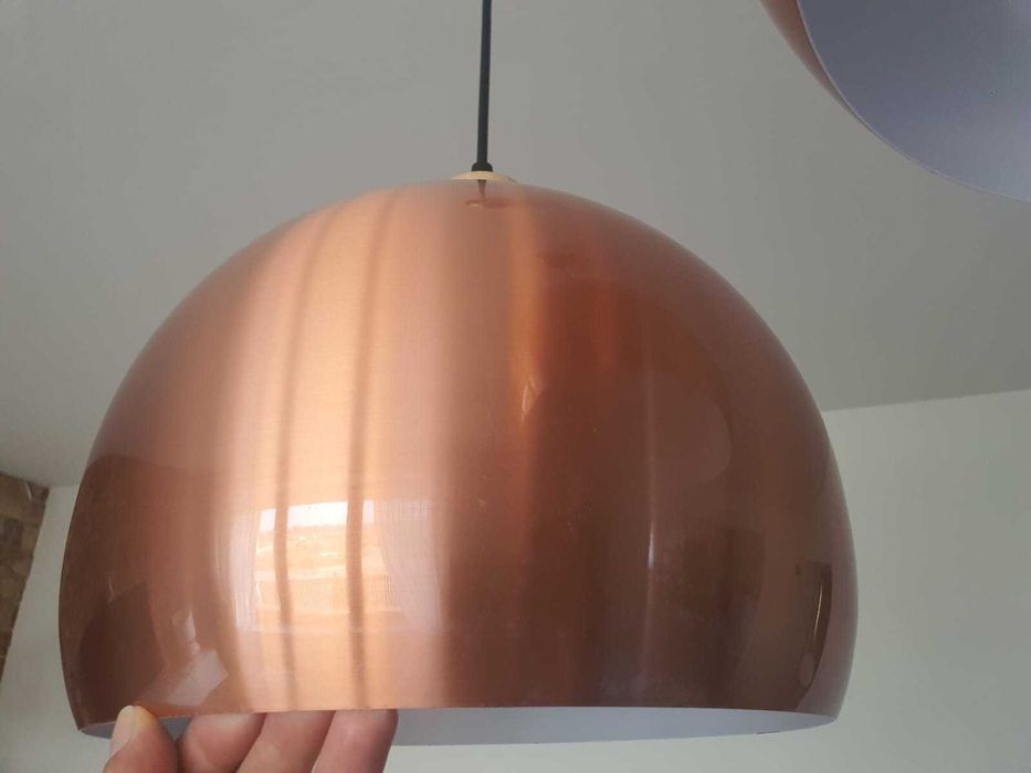 Zestaw 2szt lamp- lampa wisząca miedziana kula copper ball 30cm loft