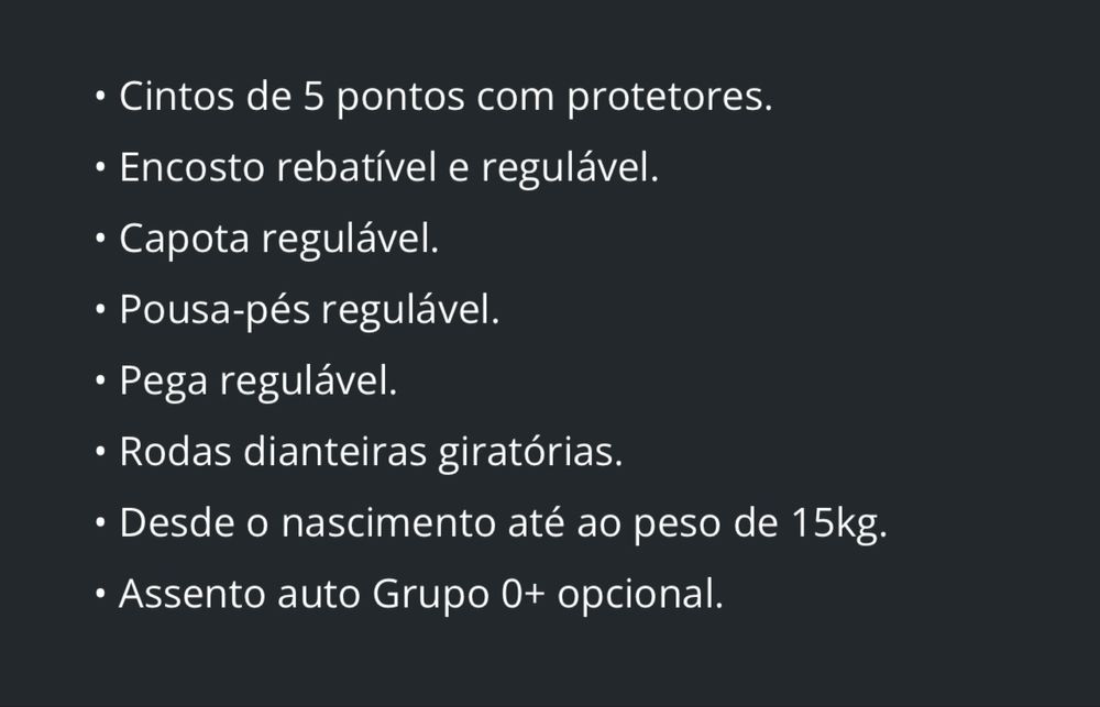 Carrinho carbebe fusion