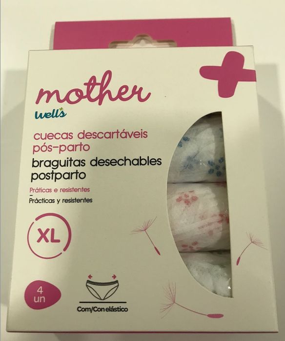Cuecas descartáveis pós-parto (Gravidez) NOVO