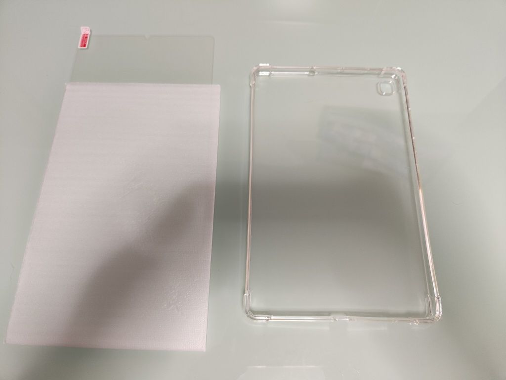 galaxy tab s6 lite 2 capas de silicone e película