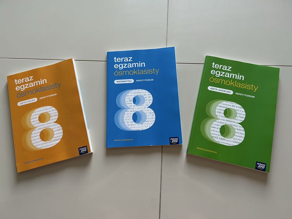 Egzamin ósmoklasisty repetytorium zestaw 3 ksiazki