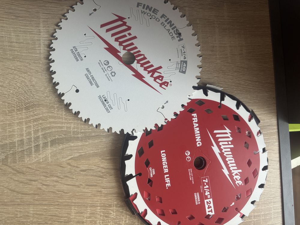 Леза для різання деревини - Milwaukee 7-1/4" 24T - 40T